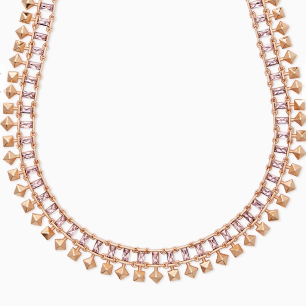 Kendra Scott “Rose Gold Necklace Blush Crystal.” - Picture 2 of 5